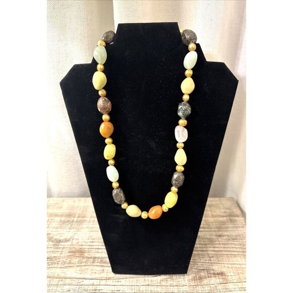 Chunky Genuine Stone Necklace - Picture 1 of 4